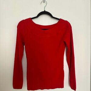 WHBM Red Wide Neck Sweater - Size S